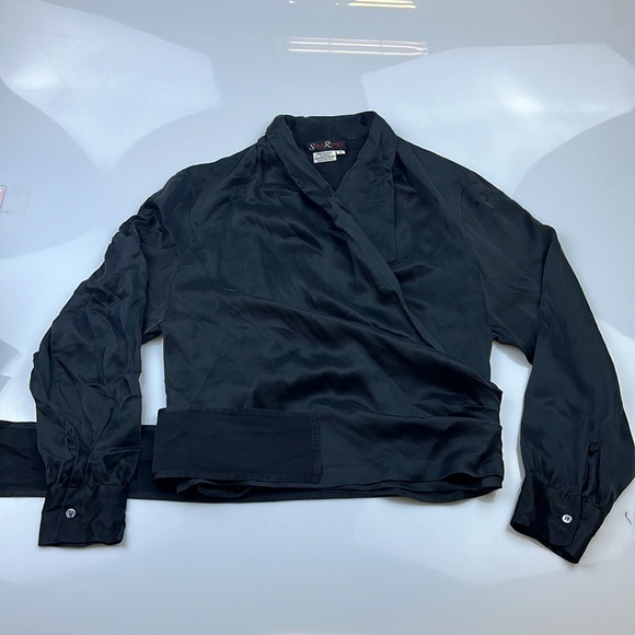 Saint Romei 100% Pure Silk Wrap Blouse N178-14 - Picture 1 of 8